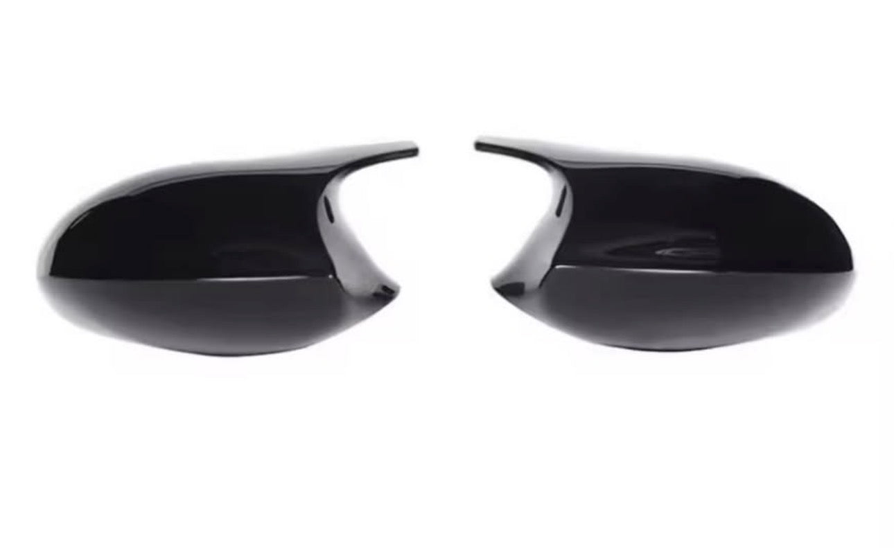 BMW E9X M-Style Replacement Mirror Caps – Gloss Black / Carbon Pattern / Forged Carbon – Pair