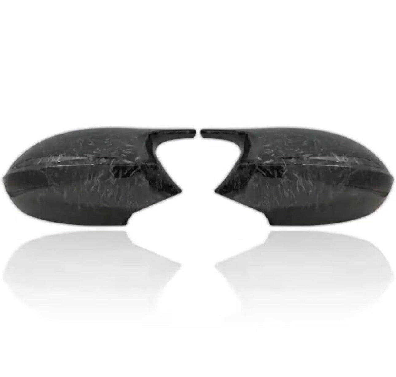 BMW E9X M-Style Replacement Mirror Caps – Gloss Black / Carbon Pattern / Forged Carbon – Pair