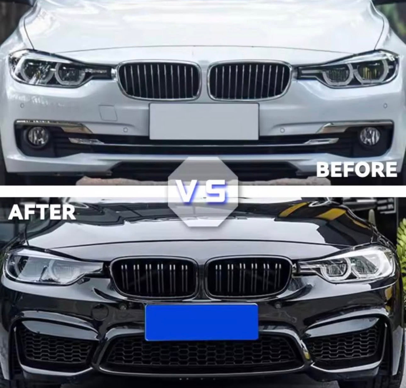 BMW F30/F31 M-Style Dual-Slat Kidney Grilles
