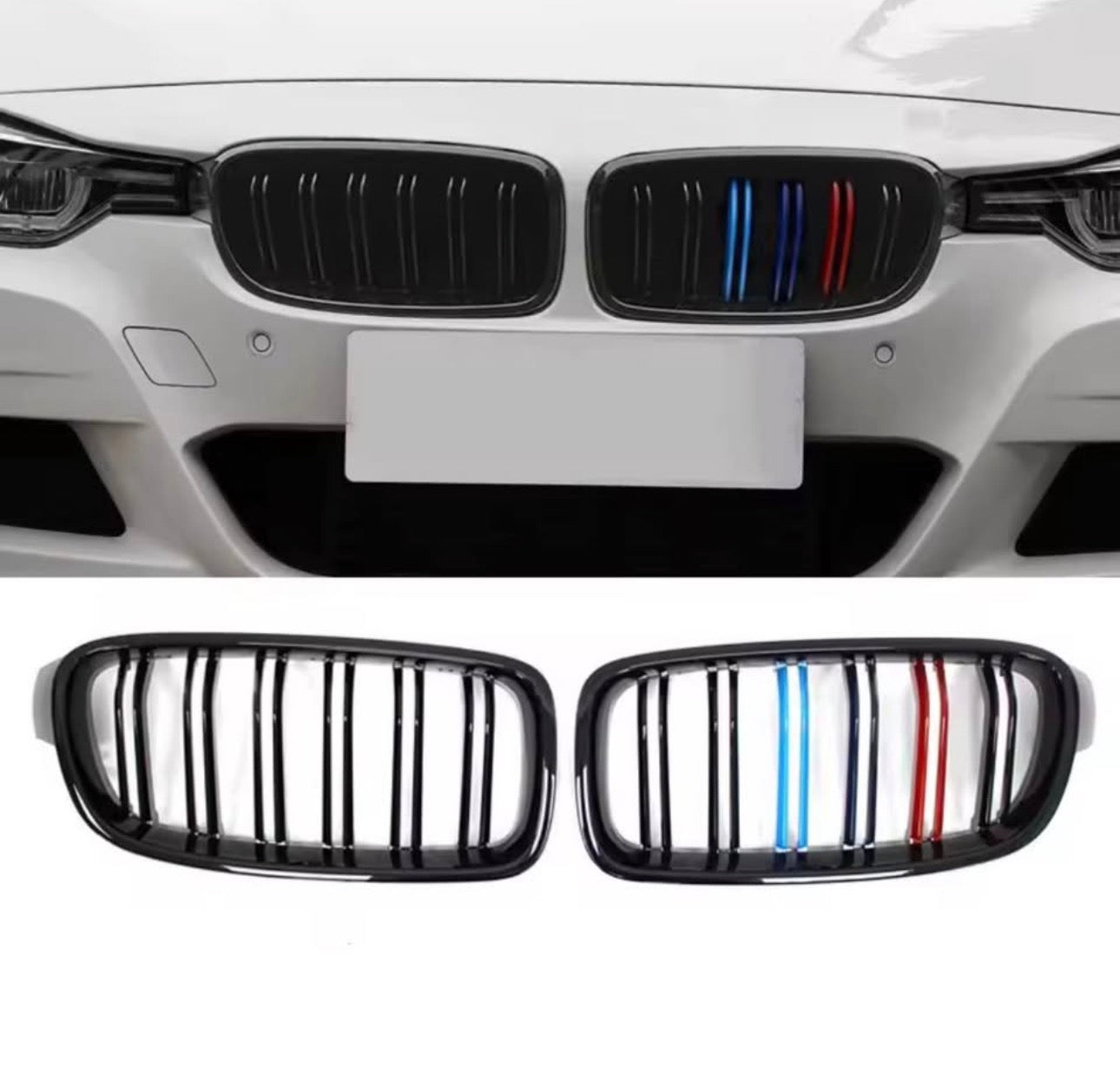 BMW F30/F31 M-Style Dual-Slat Kidney Grilles