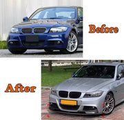 BMW E90/E91 M-Sport Gloss Black Front Splitter Lip