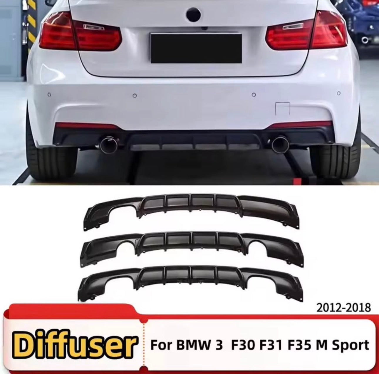 BMW 3 Series F30 / F31 M-Sport Performance Rear Diffuser