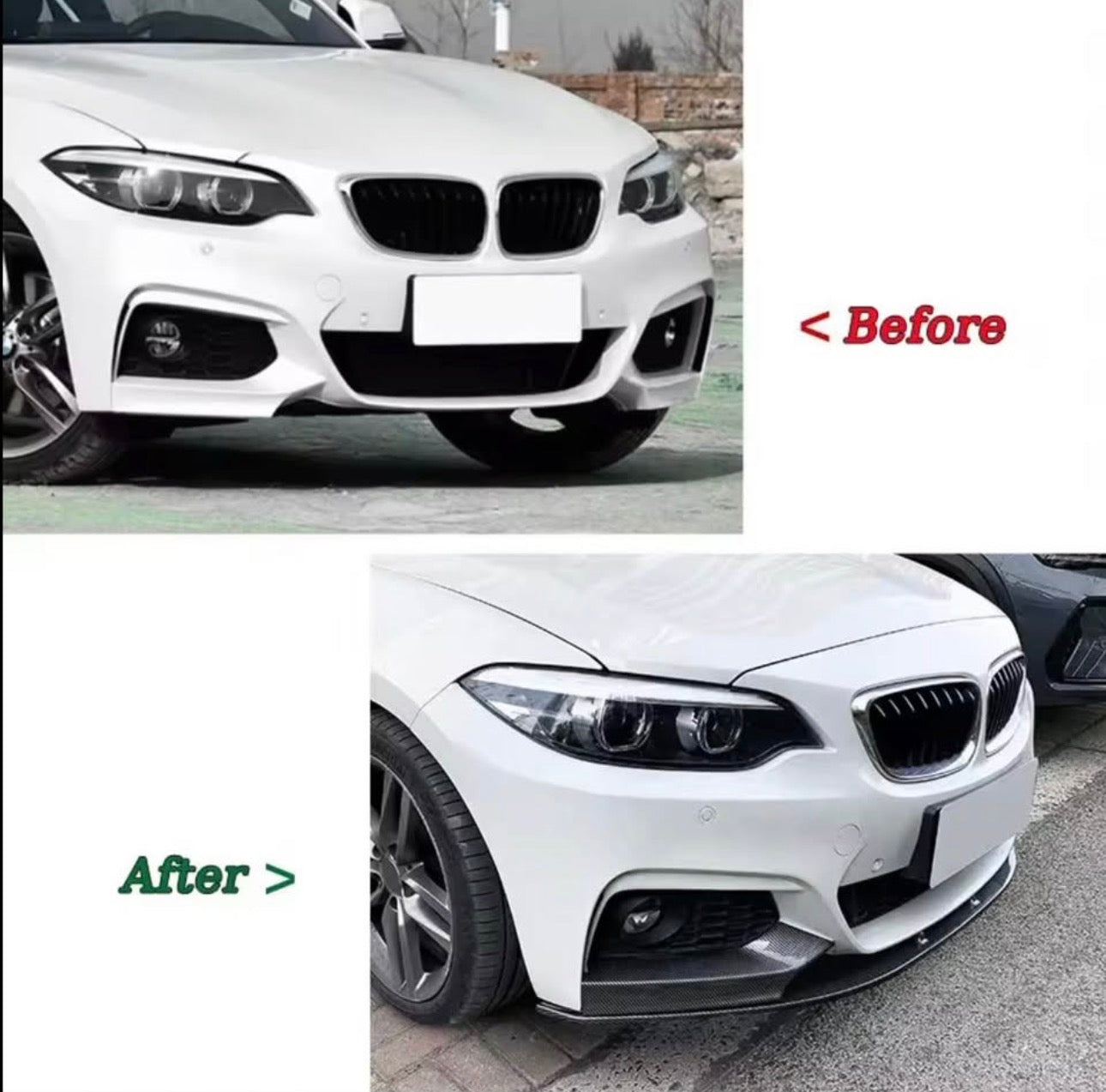 BMW 2 Series F22/F23 M-Sport 3-Piece Front Splitter Lip