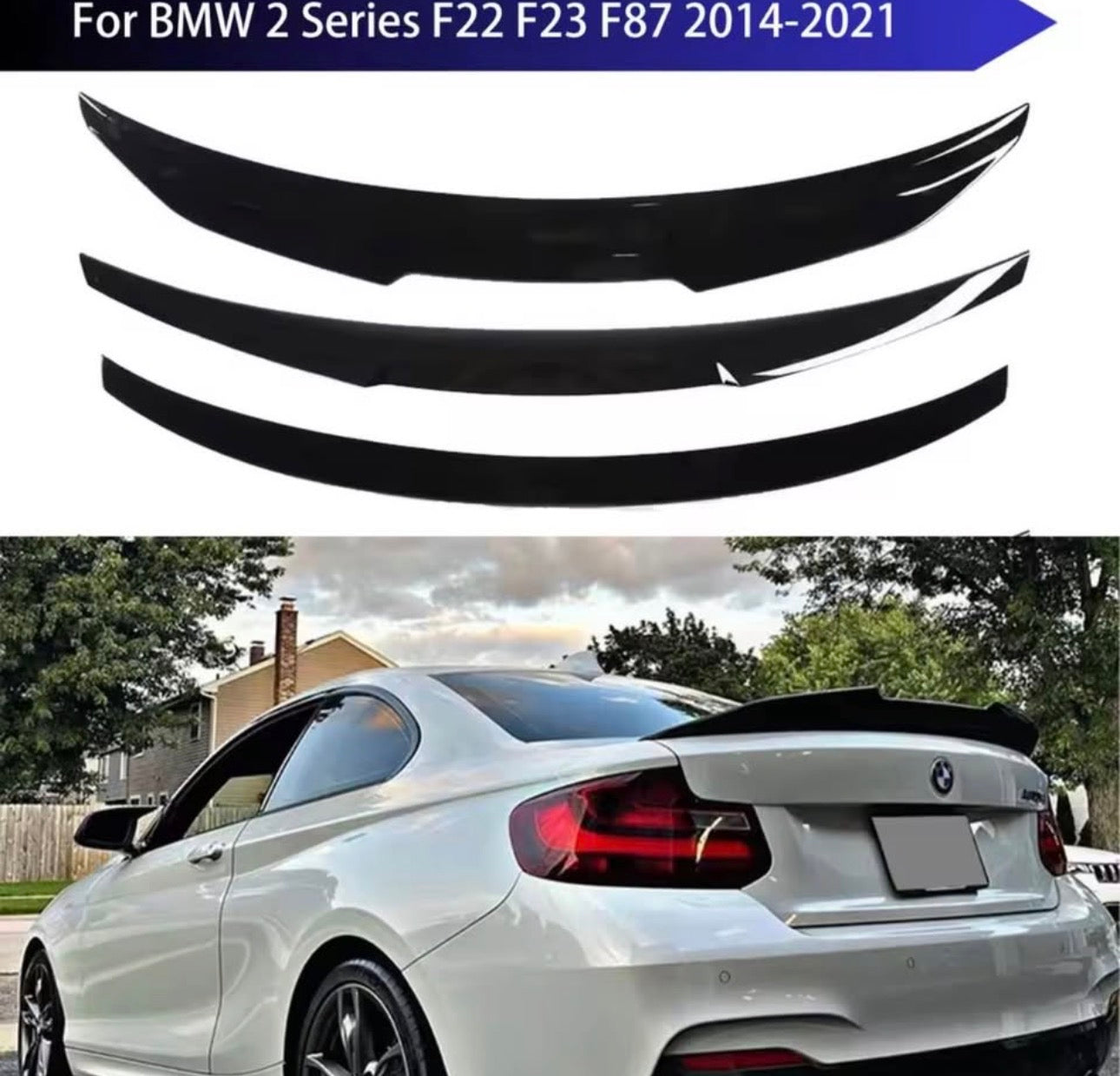 BMW 2 Series F22/F23 M-Style Rear Boot Spoiler
