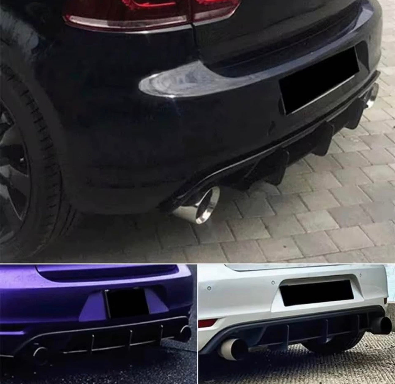 Maxton Design Style Rear Diffuser for VolksWagen Golf MK6