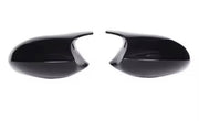 BMW E9X M-Style Replacement Mirror Caps – Gloss Black / Carbon Pattern / Forged Carbon – Pair