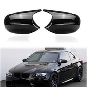 BMW E9X M-Style Replacement Mirror Caps – Gloss Black / Carbon Pattern / Forged Carbon – Pair